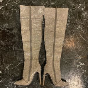 Diamond thigh high Steve Madden boots!